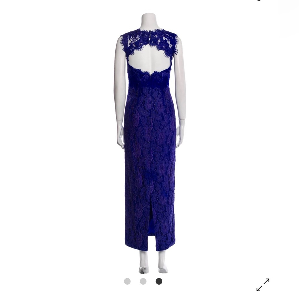 Monique Lhuillier Blue Halter Sheath Dress Size 2